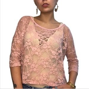 Gen X lace 3/4 sleeved shirt